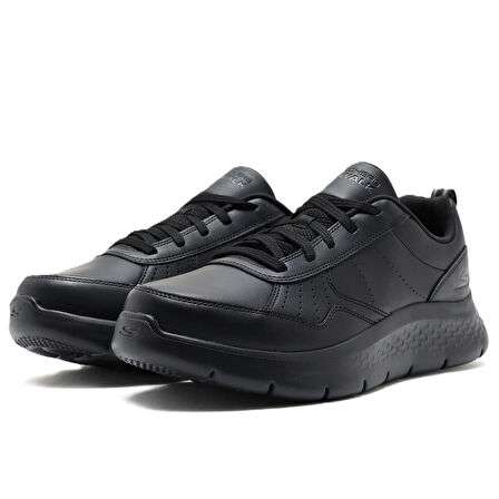 Skechers Go Walk Flex-Steady Up Mens Leather Sneaker Hakiki Deri Erkek Günlük Spor Ayakkabı Siyah