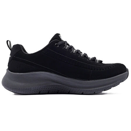 Skechers Arch Fit 2.0-Dark Horse Leather Womens Sneaker Hakiki Deri Kadın Günlük Spor Ayakkabı Siyah