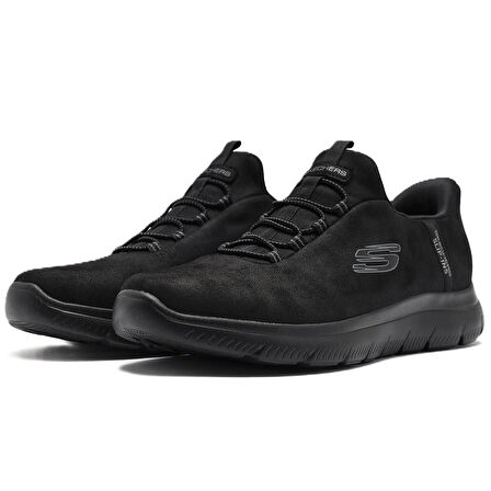 Skechers Summits-Korlo Memory Foam Mens Sneaker Hafızalı Taban Lastik Bağcıklı Erkek Günlük Spor Ayakkabı Siyah