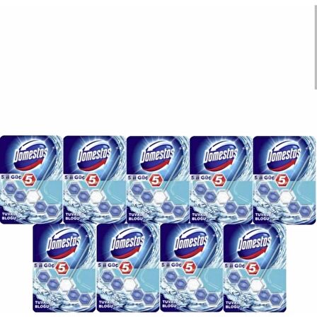 Domestos Wc Blok 5'li Güç Okyanus Ferahlığı 9'lu Paket