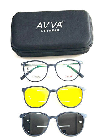 AVVA 2117  C4  L-F POLARİZE&ANTİFAR KLİPSLİ UNİSEX GÜNEŞ GÖZLÜĞÜ