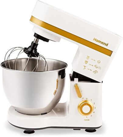 Homend Profashion 3060h Stand Mikser Krem Gold Mutfak Şefi 1500W 5 Lt ÖncekiSonraki Homend Profashion 3060h Stand Mikser Krem Gold Mutfak Şefi 1500W 5 Lt