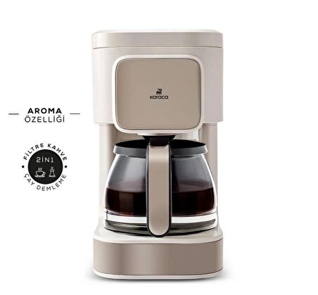  Karaca Just Coffee Aroma 2 In 1 Filtre Kahve ve Çay Demleme Makinesi Latte 