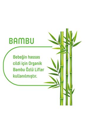 Pure Baby Organik Bambu 90 Yaprak 24'lü Paket Islak Havlu