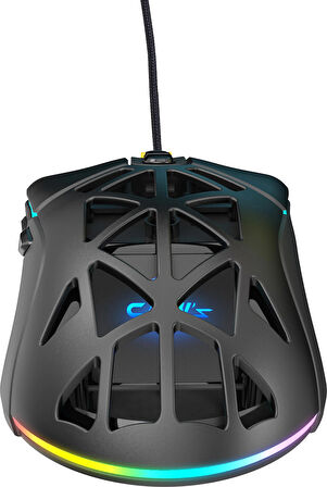 Nexus X1 12800 Dpi Reflex Örgü Kablolu & Değiştirilebilir Kapaklı Gaming Mouse - Siyah