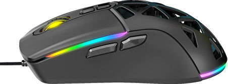 Nexus X1 12800 Dpi Reflex Örgü Kablolu & Değiştirilebilir Kapaklı Gaming Mouse - Siyah