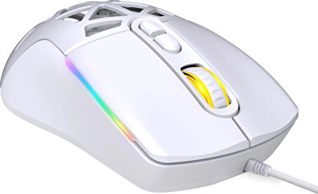 Nexus X1 12800 Dpi Reflex Örgü Kablolu & Değiştirilebilir Kapaklı Gaming Mouse - Beyaz
