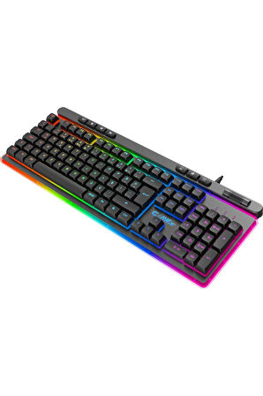 Nova K1 360° Özelleştirilebilir Rgb & Yazılımlı Full Membran 104+7 Tuşlu Gaming Klavye
