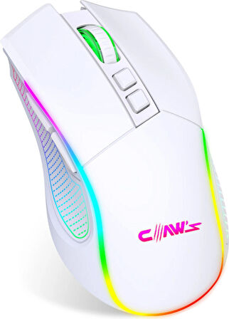 Crossfire Air V1 10000 Dpi Pixart PMW3325 Sensör Yazılımlı BT5.1 RGB Kablosuz Gaming Mouse - Beyaz