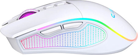 Crossfire Air V1 10000 Dpi Pixart PMW3325 Sensör Yazılımlı BT5.1 RGB Kablosuz Gaming Mouse - Beyaz