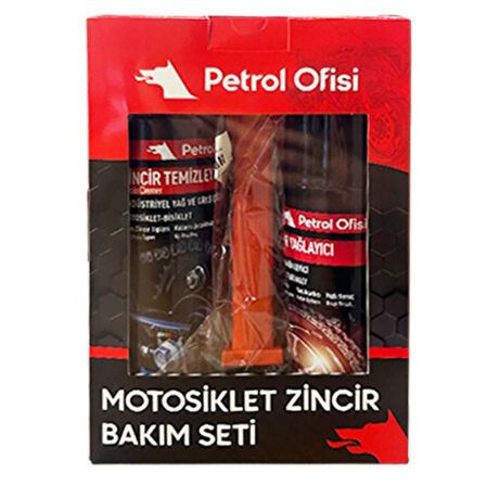 Petrol Ofisi Motosiklet Zincir Bakım Paketi Fırça Temizleyici Yağlayıcı