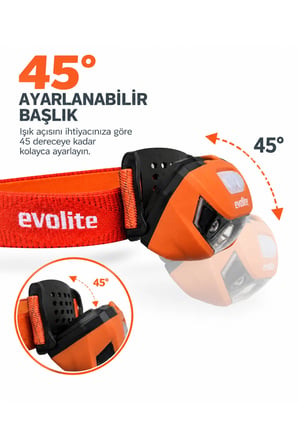 Shine 150 lm. Kafa Lambası - Turuncu