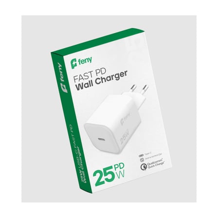 Feny FN-C25 25W Type-C Akıllı Isı Kontrol Chip Qualcomm Quick Charge 3.0 Şarj Cihazı