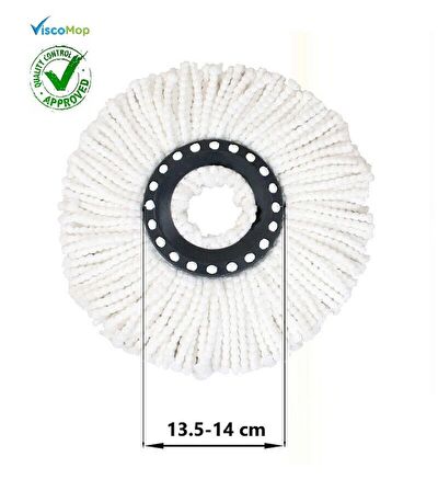 Viscomop Döner Başlıklı Mikrofiber Mop Yedeği 2'li Set