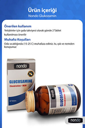 Glucosamine 60 Tablet (glukozamin, Msm, Chondrotitin)