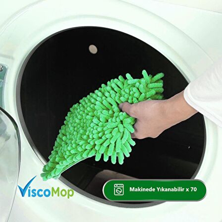 Viscomop Pratik Süper Emici Toz Toplayıcı Microfiber Şönil Mop Bezi 60 cm