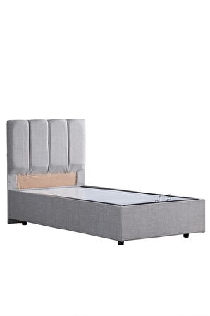 Defne Tek Kişilik Baza Başlık Comfort Yatak Seti, Açık Gri