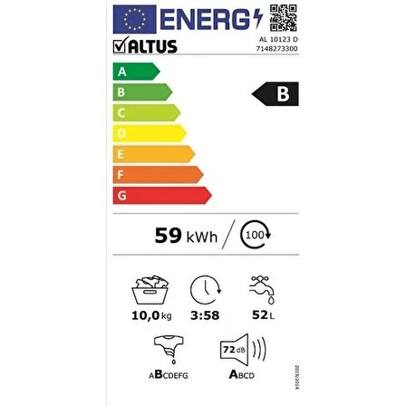 Altus AL 10123 D 1200 Devir 10 kg Çamaşır Makinesi