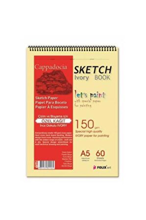 Folix Sketchbook Cappadocia A5 Spiralli Eskiz Defteri 150 gr 60 Yaprak 