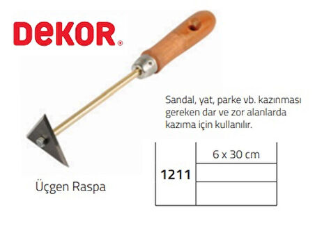 DEKOR ÜÇGEN RASPA 6X30 CM 1211