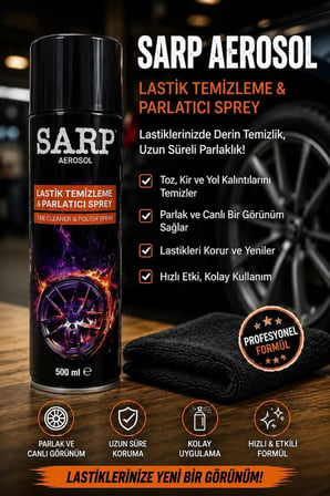 Aerosol Lastik Temizleme ve Parlatıcı Sprey 500 ML