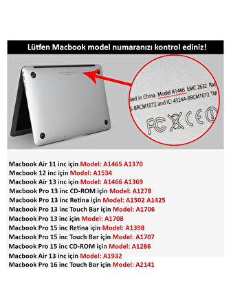 Codegen CMAT-133P 13" Macbook Air A1932 A2179 Pembe Kılıf Koruyucu Kapak (2018-2019-2020 Üretim)