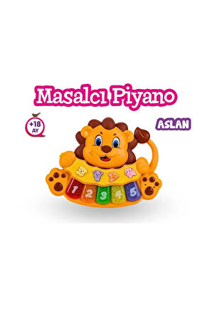 Türkçe Eğitici Sesli Işıklı Masalcı Aslan Piyano  Oyuncak