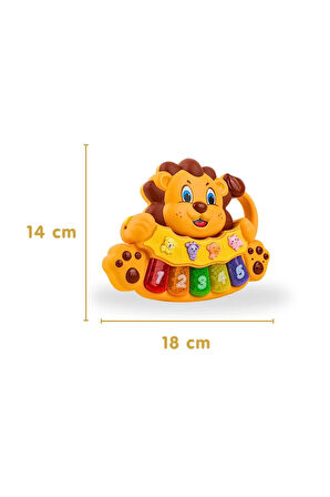 Türkçe Eğitici Sesli Işıklı Masalcı Aslan Piyano  Oyuncak