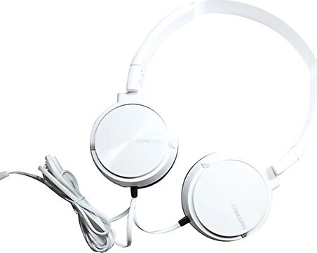 Concord C-942 - Mikrofonlu Stereo Kulak Üstü Kulaklık Cep Telefonu ve Tablet Uyumlu - Beyaz