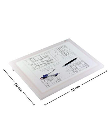 Panda Led Işıklı Çantalı Çizim Masası 50x70cm Pan910