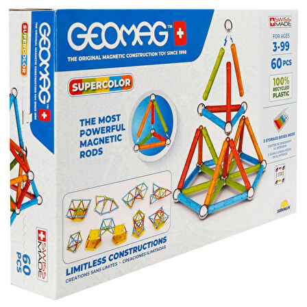 Geomag Supercolor Panels Manyetik Zeka Oyunu 60 Parça Eğitici Yetenek Geliştiren Oyuncak