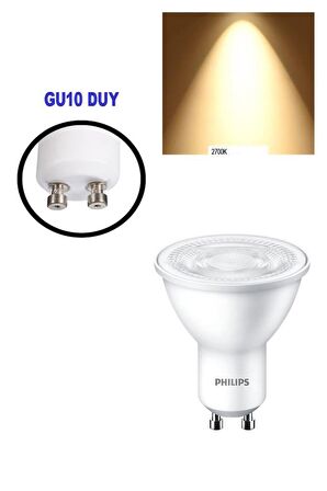 Philips 4,7W - 50W  Led Spot Ampul Sarı Işık 2700K (10 ADET)