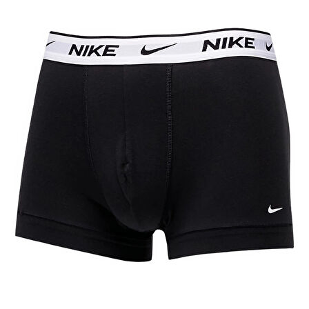 Nike Dri Fit Essential Micro 3 Pack Micro 3 lü Paket Kısa Boxer Siyah Beyaz Bantlı