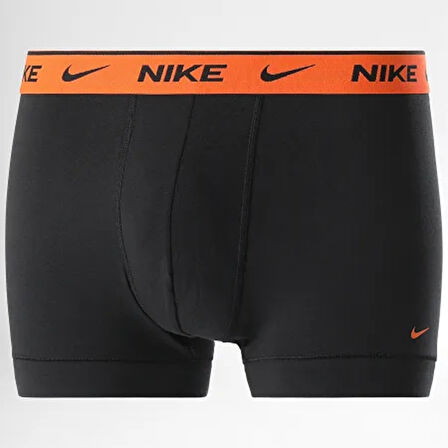 Nike Dri Fit Ultra Stretch 3 Pack Micro 3 lü Paket Kısa Boxer Siyah 3 Renk Bantlı