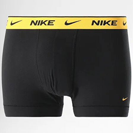Nike Dri Fit Ultra Stretch 3 Pack Micro 3 lü Paket Kısa Boxer Siyah 3 Renk Bantlı