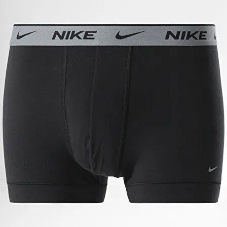 Nike Dri Fit Ultra Stretch 3 Pack Micro 3 lü Paket Kısa Boxer Siyah 3 Renk Bantlı