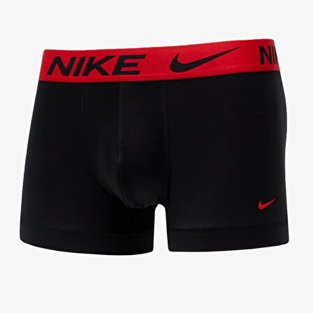 Nike Dri Fit Ultra Stretch 3 Pack Micro 3 lü Paket Kısa Boxer Siyah 3 Renk Bantlı