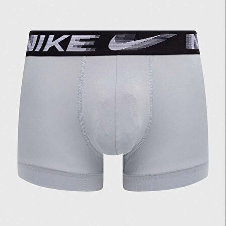 Nike Dri Fit Ultra Stretch 3 Pack Micro 3 lü Paket Kısa Boxer Siyah 3 Renk Bantlı