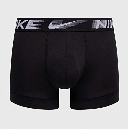 Nike Dri Fit Ultra Stretch 3 Pack Micro 3 lü Paket Kısa Boxer Siyah 3 Renk Bantlı