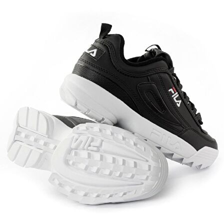 Fila Disruptor Low Unisex Sneaker Siyah Yüksek Taban Günlük Spor Ayakkabı