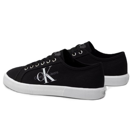 Calvin Klein ESS Vulcanized Low  Loceup Mens Sneaker Erkek Günlük Spor Ayakkabı Siyah-Beyaz