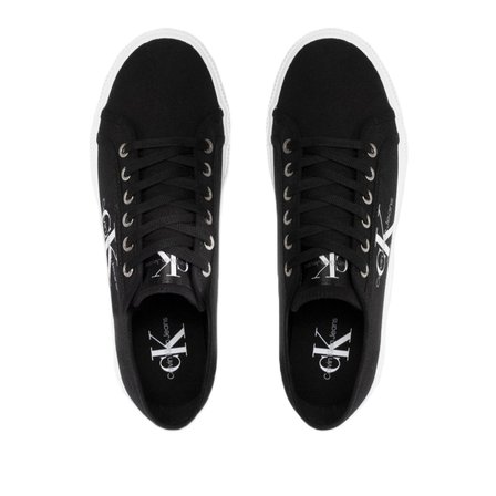 Calvin Klein ESS Vulcanized Low  Loceup Mens Sneaker Erkek Günlük Spor Ayakkabı Siyah-Beyaz