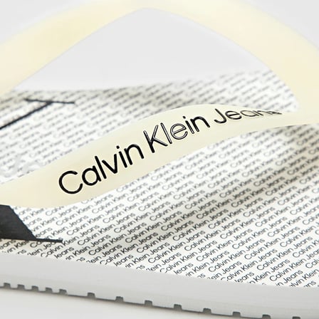 Calvin Klein Beach Glossy Erkek Parmak Arası Terlik Beyaz