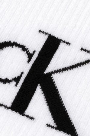 Calvin Klein Jeans Organik Cotton 2 Pack Sock White Pamuklu Patik Bilek Çorap 2 li Pkt Beyaz