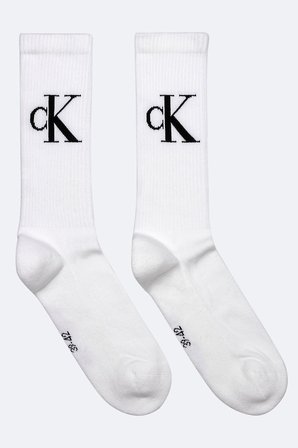 Calvin Klein Jeans Organik Cotton 2 Pack Sock White Pamuklu Patik Bilek Çorap 2 li Pkt Beyaz