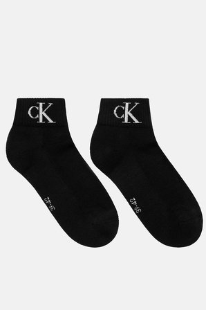 Calvin Klein Jeans Organik Cotton 2 Pack Sock Black Pamuklu Patik Soket Çorap 2 li Pkt Siyah