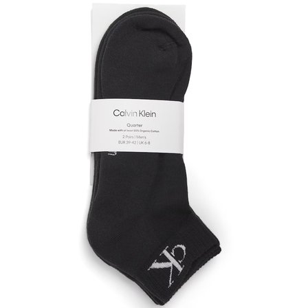 Calvin Klein Jeans Organik Cotton 2 Pack Sock Black Pamuklu Patik Soket Çorap 2 li Pkt Siyah