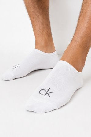 Calvin Klein Footie High Cut Invisible Socks 3 Pairs Erkek Görünmez Babet Çorap 3 lü Pkt Beyaz