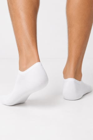 Calvin Klein Footie High Cut Invisible Socks 3 Pairs Erkek Görünmez Babet Çorap 3 lü Pkt Beyaz