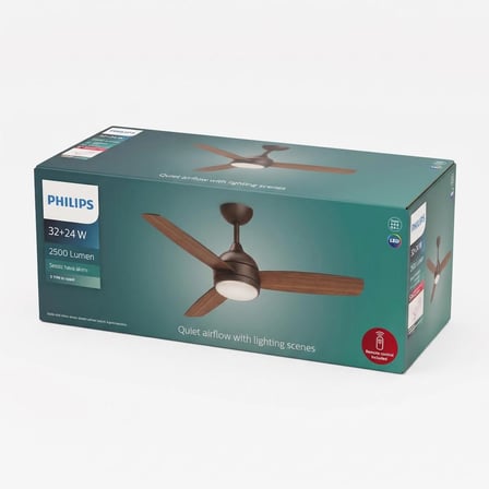 Philips Velyx Lambalı Tavan Vantilatörü 32W (Fan) + 24W (Işık) 